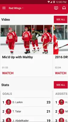 Red Wings android App screenshot 0